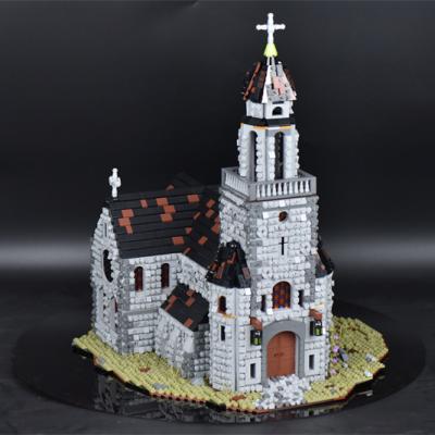 China Toy Moc Medieval City Church Building Blocks City Street Series Model Building Blocks for sale