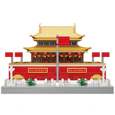 China MY92013 Mini Blocks World Creative Architecture Chinese TIAN MEN'S building toy building bricks palace toy for kids gift girls present for sale