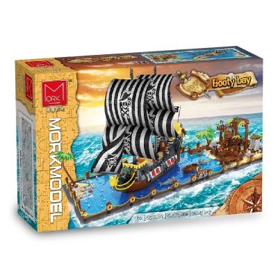 China 5937PCS Pirates of the Building Toy MORK Sailing Ship 031002 Barracuda Bay Loot Building Blocks Bricks Gift Birthday Christmas Gifts for sale