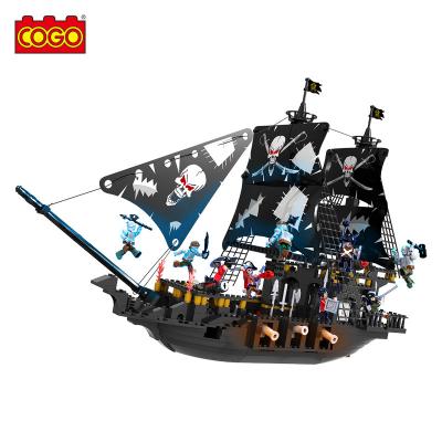 China Building Block Toy COGO 3120 Pirate Ships Model ABS Plastic Learning Set Building Block Kids Educational Toys Bricks For Children for sale