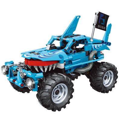 China Building Toy WOMA C0910 Shark Style Off Road Car Model Pull Back Building Blocks Compatible with all main brand legoing technic for kids for sale