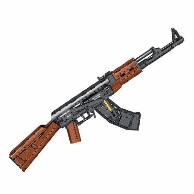 China Building Toy Reobrix 77005 AK47 Assault Rifle Shotgun 1366pcs Assemble Blocks Building Gun Model Toys Educational Gift For Boys for sale