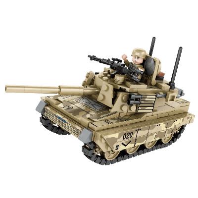 China Building Toy JUHANG 89001 Tank Bricks Army Military Model Vehicles Blocks Tank With Mini Figures Toys For Children for sale