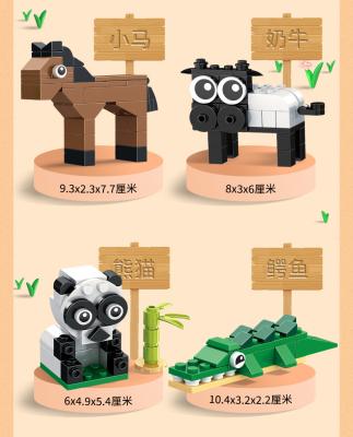 China Wholesale building block toy WOMA 13 animal building block mini toy construction brick kids plastic diy mini toys for sale