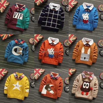 China Anti-wrinkle 2023 new European and American children's sweater fashion thin round neck children's sweater wholesale for sale