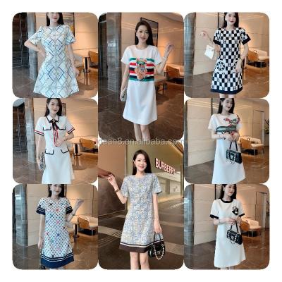 China 2023 Anti-wrinkle spring women's national style high quality and print summer long sleeve splicing long women's casual dress wholesale for sale