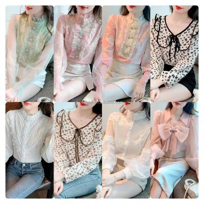 China Wholesale 2023 Fashion High Quality Women's Fashion Embroidered Blouse Sleeve Anti-Shrink Dress Shirt Long Sleeve for sale