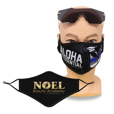 China Custom Washable Color Washable Logo Dye Sublimation Polyester Facemask Customize My Own Wit African Sport Protection Face Maske for sale