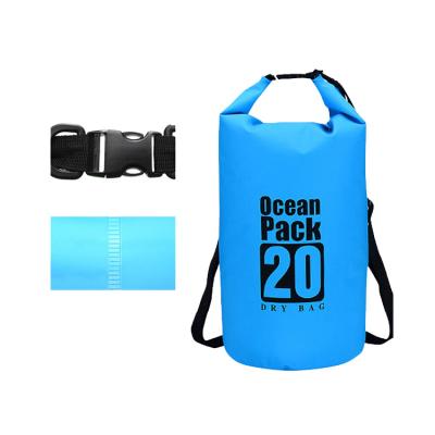 China camping & 2021 Brand New 5L/10L/20L/30L/40L Roll Top Portable Floating Dry Bag Portable Floating Waterproof Bag Maintains Dry Gear For Transport Kayaking for sale