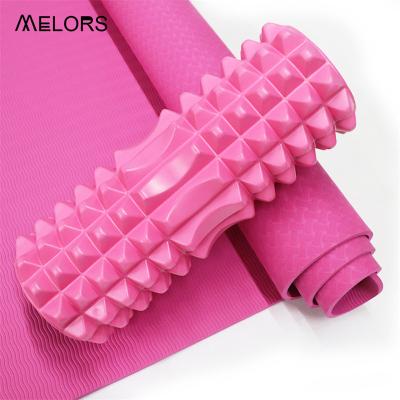 China Anti-slip Durable Melors Tape Yoga Mat And EVA Foam Yoga Roller Waterproof Non-Toxic Material Set for sale