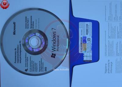 China Software del sistema de Microsoft Windows 7 32/64 etiqueta engomada de la llave del disco del pedazo en venta