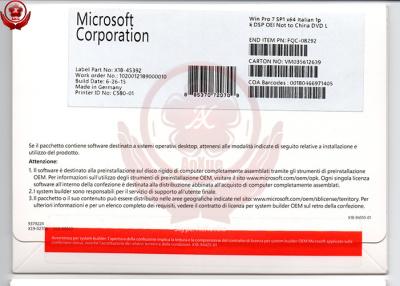 China 32bit 64bit Windows 7 Procoa-Aufkleber-Produkt-Schlüsselcode-Soem Retailbox zu verkaufen