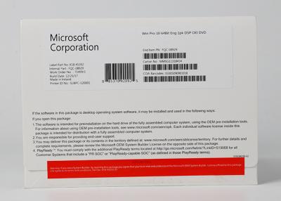 China Software del DVD del sistema operativo Win10 de Microsoft Windows 10 favorable de lengua italiana en venta