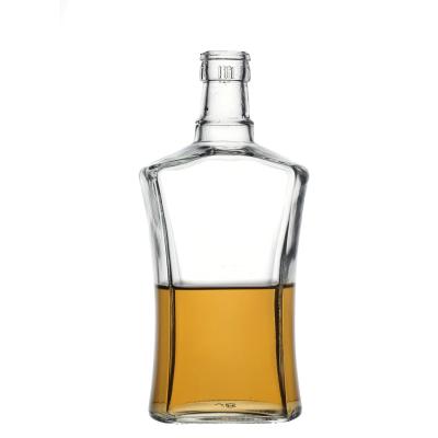 China Liquor Customized Europe Sale Whiskey 500ml 700ml Vodka Glass Hot Wine Bottle for sale