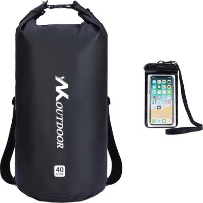 China High Quality Outdoor Activity Waterproof Dry Bag Floating Dry Bag Cylinder Office Backpack For Kayaking With Ipx8 Waterproof Phone Case 40L for sale