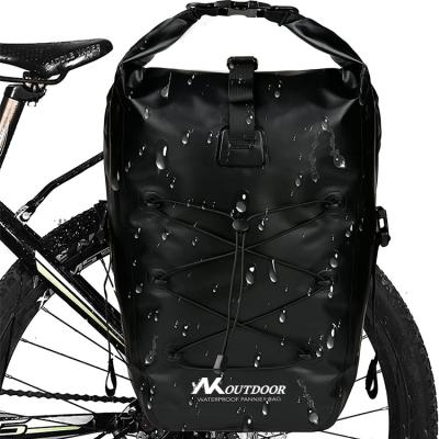 China Outdoor Activity Large Capacity 25L Bicycle Pannier Bag Handbag Seamless Waterproof Shoulder Bag With Reflectors For Electric Bicycle for sale