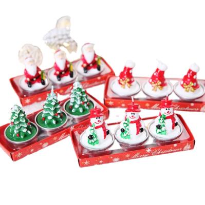 China New Colorful Flame Christmas Candles With Many Styles, Candles Set For Christmas Day for sale