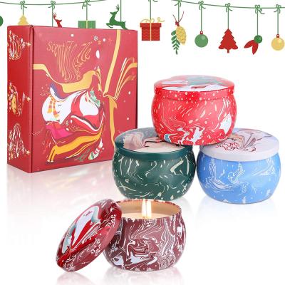 China Scented scented candles gift set, 4 boxes made of 100% natural soy wax with essential oils for relaxation for sale