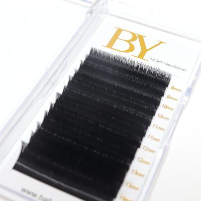 China Natural Soft Easy Blooming Extension 0.03 Eyelash 0.05 0.07 Thick Easy Fans Lashes Natural Mink Korean Silk Professional Wholesale for sale