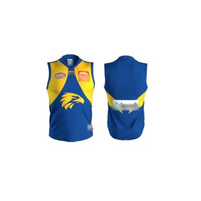 China New Antibacterial Rugby Jersey 2021 AFL West Coast Universal Moisture-wicking Eagles Short Sleeve Sleeveless Design Rugby Uniform Sets for sale