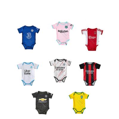 China Comfortable Baby Clothes Designs Wholesale New Season Club Kids Football Clothes Baby Romper Jumpsuit Team Shirt Baby Jersey Jumpsuit Romper for sale