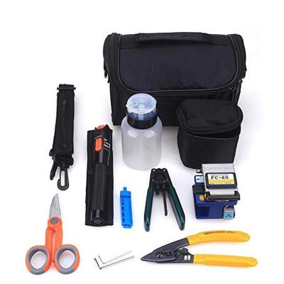 China FTTH Project Fiber Optic FTTH Tool Kit with FC-6S Fiber Optic Cleaver and Power Meter 5kmBE for sale