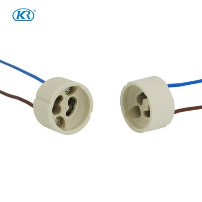 China Ceramic GU10 GU10 Lamp Holder Socket Base For LED Halogen Bulb Spotlight Downlight Porcelain K512GU Lamp Socket for sale