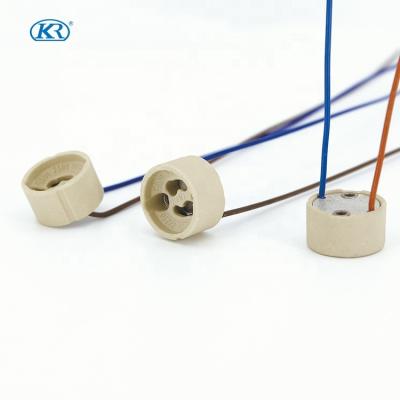 China China GU10 lamp holder manufacture GU10 lamp holder socket base for LED with wire 15cm K512GU for sale