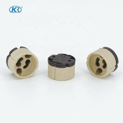 China Kr K512O GU10 GZ10 Ceramic Lamp Holder GU10 Socket Base For LED Spotlight Downlight for sale