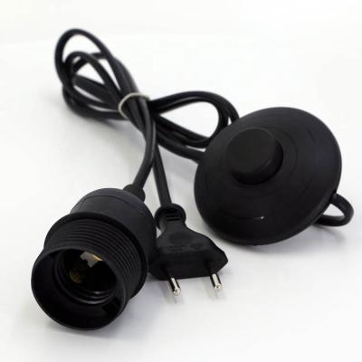 China Screw Eu plug e27 power cord lamp holder with Eu plug on/off switch VDE OEM 2.5A 250V best price quality for sale