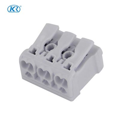 China For 3 Way Led Kr Plus-in Plastic Terminal Block Connector For Led 450V 16A T110 K923-3A for sale