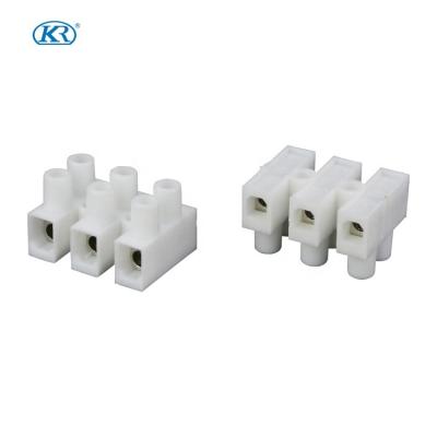 China Plastic PA66 3 Post Terminal Block With 3 Way Post Screw For Led 450V 24A T110 RWSL987 Best Price for sale