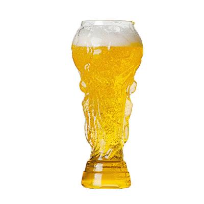 China Best Selling Modern Beer Cup Glass Rock Beer Mug Football Glassware Drinking Glassware for sale