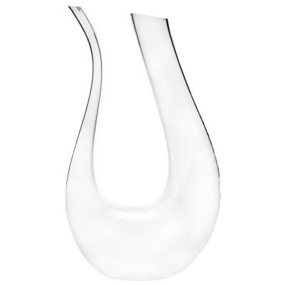 China Wholesale Handmade Wine Glass Decanter U Shape Quickly Decanted Crystal Glass Decanter For Red Wine Stock for sale