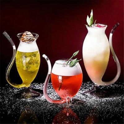 China Hot Selling Devil Wine Cup Transparent Glass Cup Creative Drinking Glassware for sale