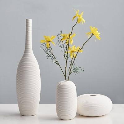 China Nordic Eco-friendly Ceramic Shelf Decor Nordic Ceramic Shelf Living Room Porch Decor Flower Vase Decor Accessories Vase Table Home Decoration for sale