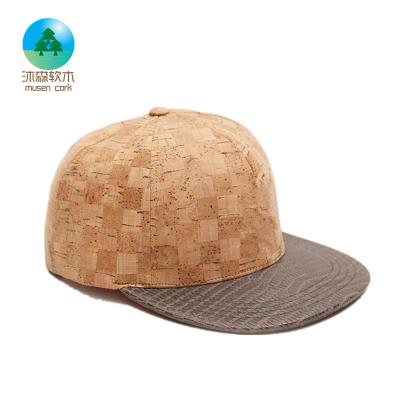 China breathable & Custom Quality Retro Vintage Cork Pattern Camel Snapback Waterproof Caps Caps Cork Caps for sale