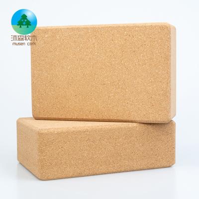 China . Wholesale High Density Eco-Friendly Natural Non-slip Yoga Blocks Fitness Cork Yoga Blocks Custom Logo Eco-Friendly Eco-Friendly Gym for sale