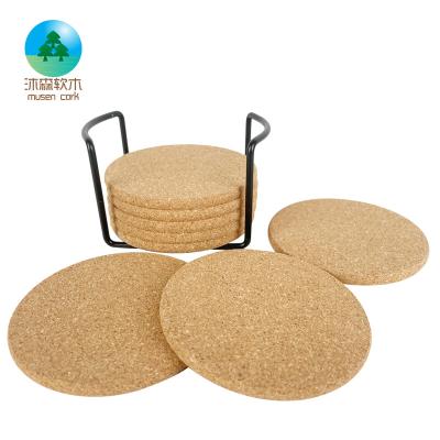 China ODM Environmental Friendly Custom Natural Round Coasters Logo Wholesale Blank Table Cup Mats Set Print Round Wood From Musen OEM for sale