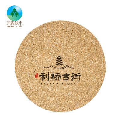 China Environmentally Friendly Wholesale Musen Cork Coasters Nature Set Sustainable Round Drinks Coaster For Home Bar Kitchen Cafe for sale