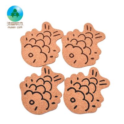 China China Factories Color Printing Environment Friendly Custom Printed Eco - Friendly Logo Cork Coaster for sale