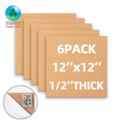 China Eco-Friendly Factory Price 0.5 Inch High Quality Nature Cork Sheet Custom Pin Board Bulletin Board Photo Cork Boards for sale