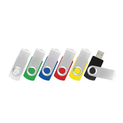 China Plastic +metal wholesales Pivot Twist USB Flash Pen Drive OEM Customized LOGO Memory Stick Flipper USB Stick for sale