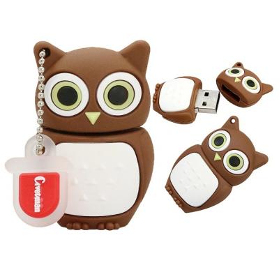 China Promotional PVC Gift USB Flash Drive Hard Disk Drive\Business\School\Office 3D Owl Shape for sale