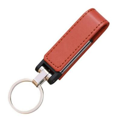 China Customized Leather Keychain Leather USB 3.0 Portable Flash Drive 8GB 16GB Mini Pendrive 32G for sale