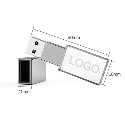 China OEM LOGO Memory Stick Promotional Gift U Metal LED Light Promotional Custom Usb Flash Drive Sensitive Disk 2.0 3.0 Crystals USB Flash Drive Special Gift for sale