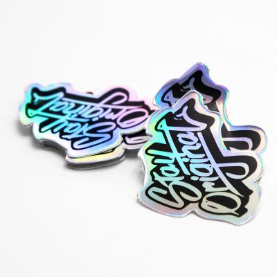 China Waterproof Customize Holographic Printing Outdoor UV Proof Waterproof Adhesive PVC Vinyl Decal Die Cut Logo Stickers Label for sale