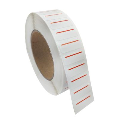 China High Quality Red Barcode Three Layer Label 31x12 Piggyback Labels Synthetic Stickers For Garment Label for sale