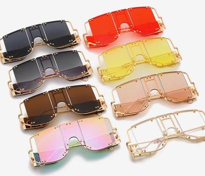 China 2020 Oversized Sunglasses Metal Frame Fashion Sun Glass Shades Bogoo Sun Glasses For Women And Men gafas de sol for sale