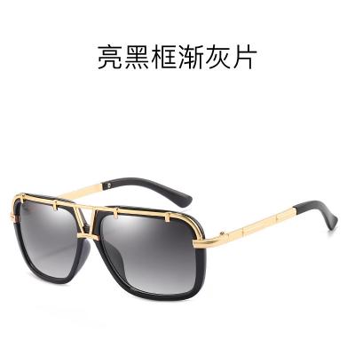 China Queena Fashion Men's Oversized Sunglasses Brand Luxury Sun Glasses For Eyewear UV400 Oculos de sol de sol de vue Metal Women Retro for sale